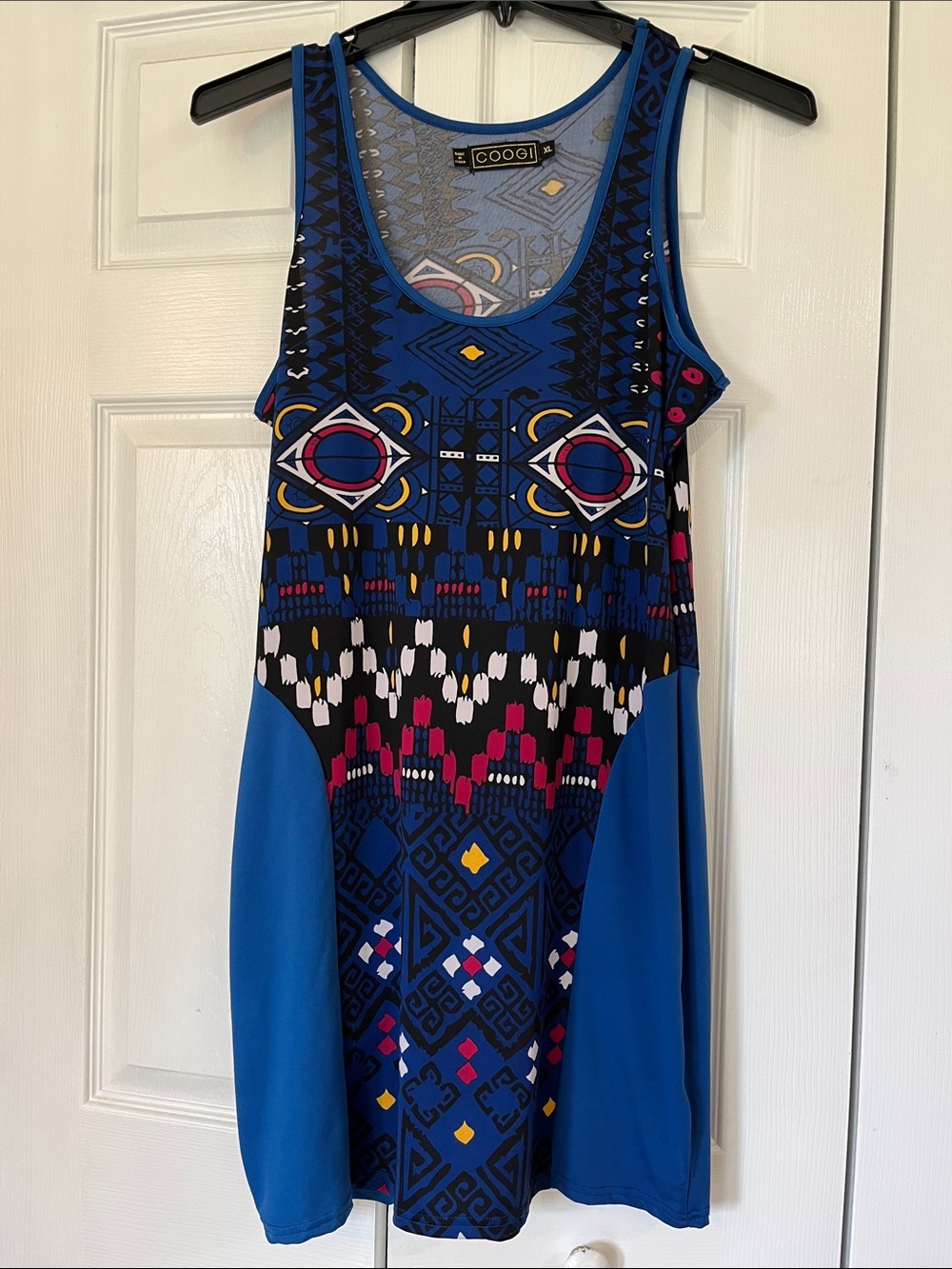COOGI Blue Dress with Multicolor Accents